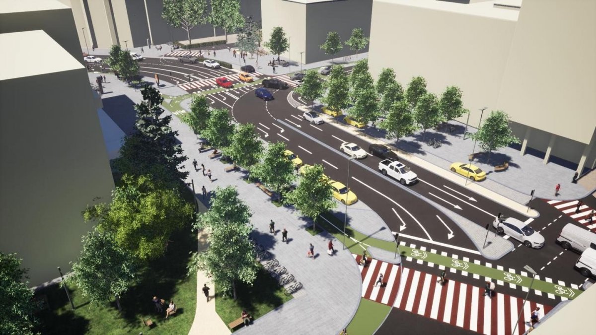 A felújított tér látványterve &bullet;  Fotó: Facebook/Emil Boc