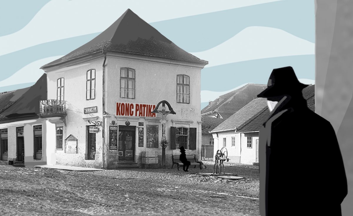 Korabeli fotók jelenítik meg az animációban látható helyszíneket. •  Fotó: rajz, terv