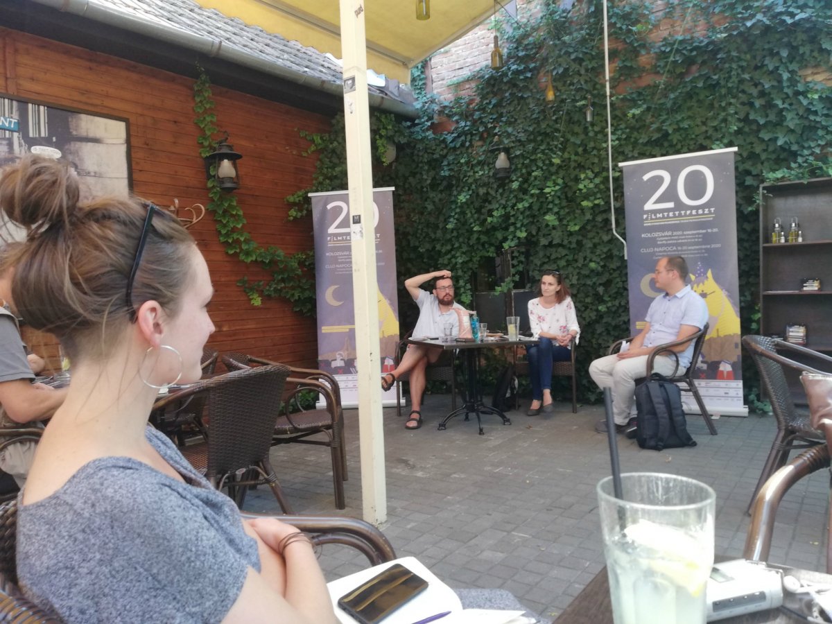 Jakab-Benke Nándor, Buzogány Klára és Zágoni Bálint a pénteki kolozsvári sajtótájékoztatón •  Fotó: Pap Melinda