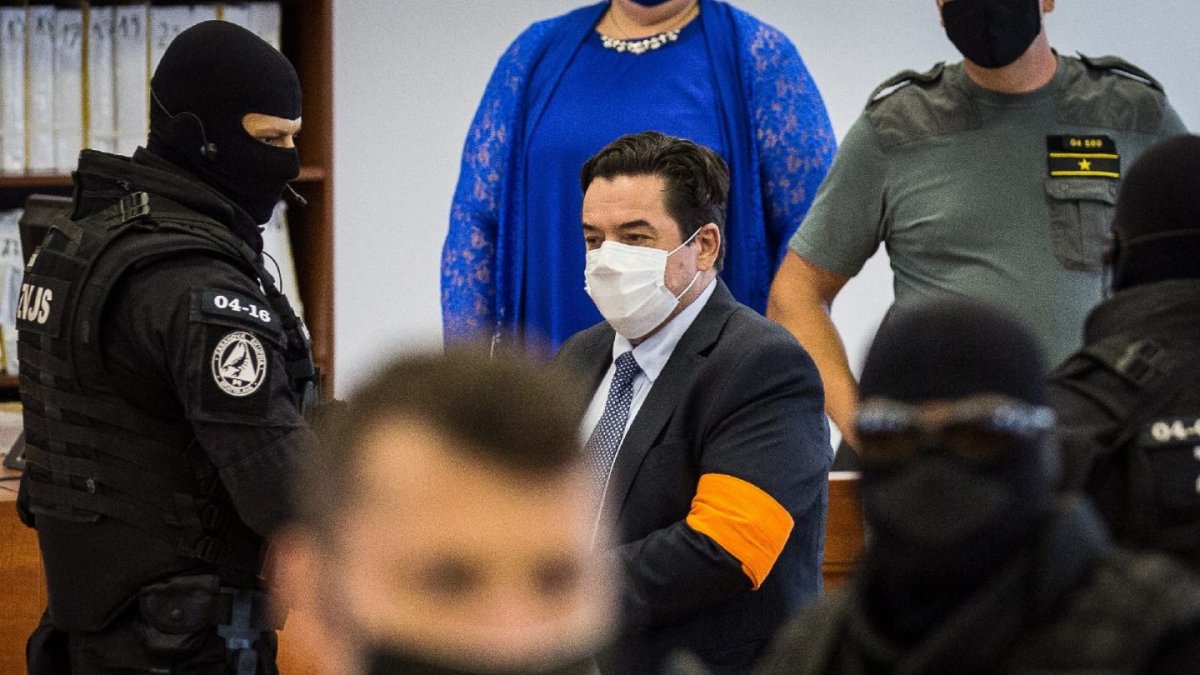 Marián Kocner nagyvállalkozó a bírósági tárgyaláson • Fotó: MTI EPA/JAKUB GAVLAK