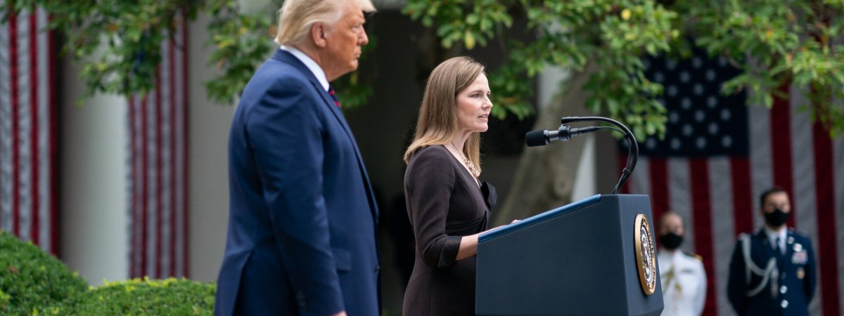 Amy Coney Barrett azt ígérte, független lesz az elnöktől, aki jelölte • Fotó: Whitehouse.gov