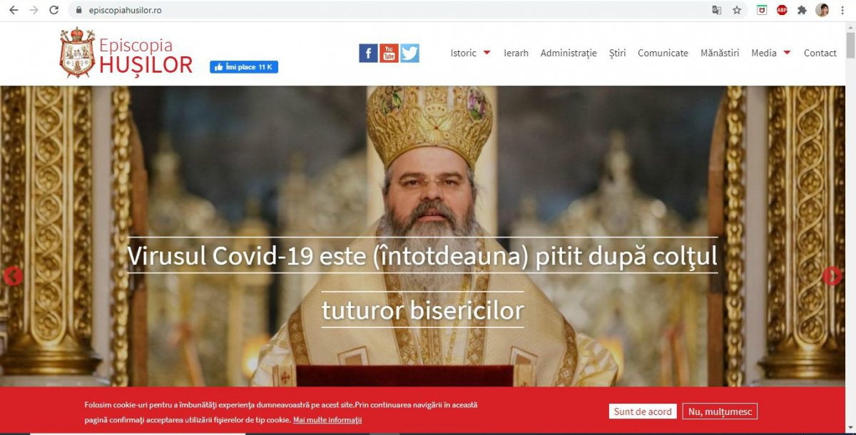 A vírus mindig a templomok sarkaiban bújik meg, írja honlapján a huși-i ortodox püspökség •  Fotó: Krónika