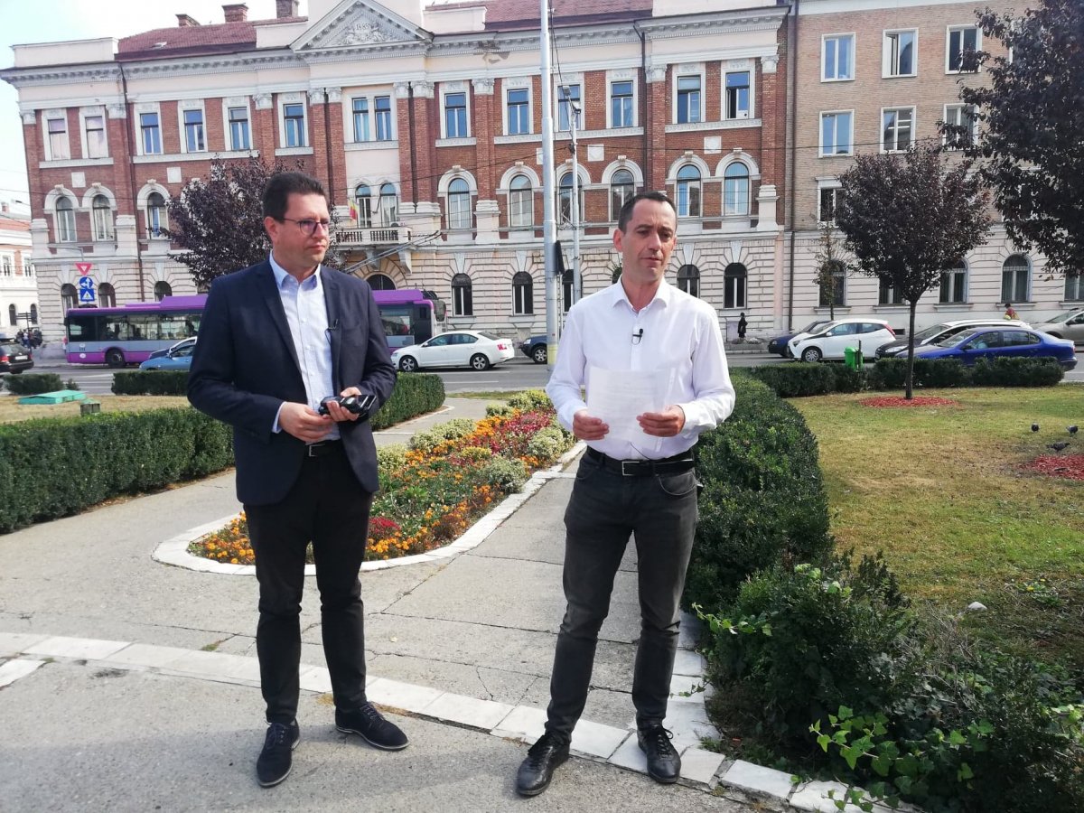 Vincze Loránt és Csoma Botond a csütörtöki sajtótájékoztatón &bullet;  Fotó: Bede Laura