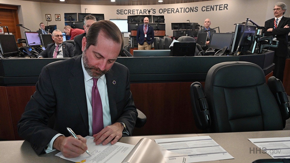 Alex Azar amerikai egészségügyi és emberi erőforrásokért felelős miniszter &bullet;  Fotó: Amerikai Egészségügyi Minisztérium