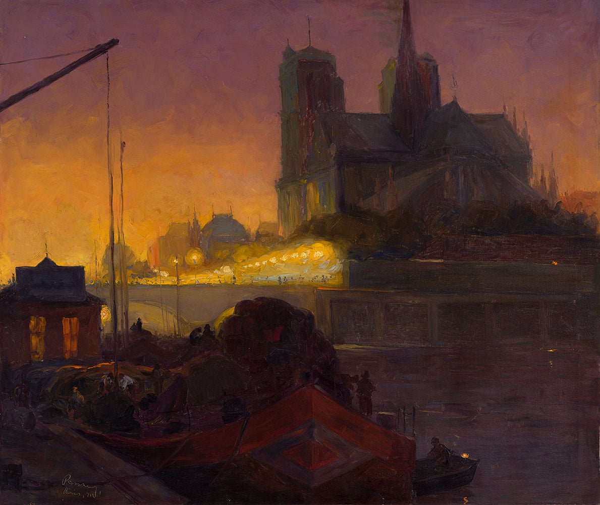 Papp Aurél Notre Dame című festményét tavaly vásárolta meg a Maros Megyei Múzeum •  Fotó: Quadro Galéria