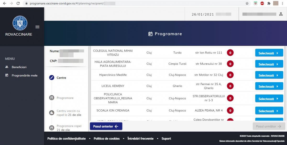 Nulla esély. Kolozs megyében napok óta nincs szabad hely az oltóközpontokban 