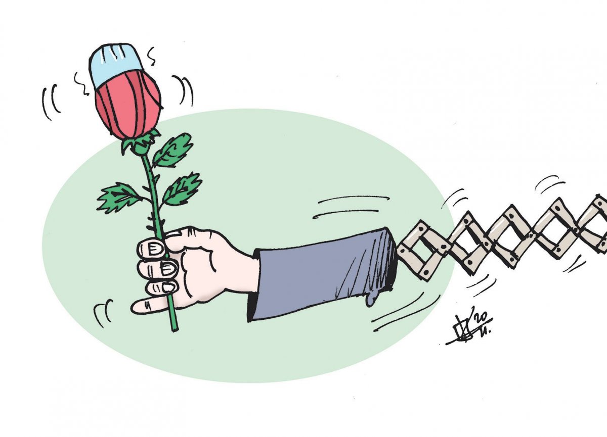 Március 8., 2021 •  Fotó: Könczey Elemér karikatúrája