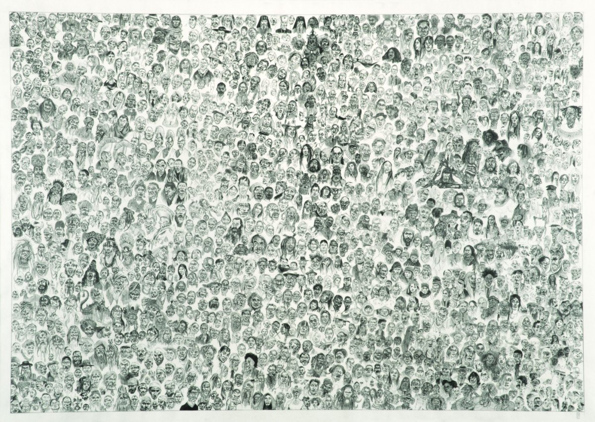 Kontempláció az egocentrizmusrólceruzarajz / 2015 / 100x143 cm (Az interjút Sárosi Mátyás Zsolt képzőművész alkotásaival illusztráljuk) 
