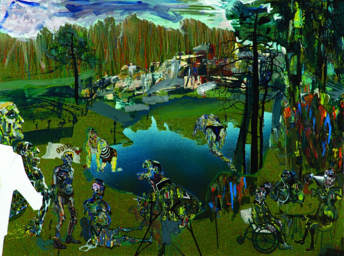Őfelsége pincére voltamJelenet Bohumil Hrabal regényébőlakril / vászon / 2015 / 90x110 cm 
