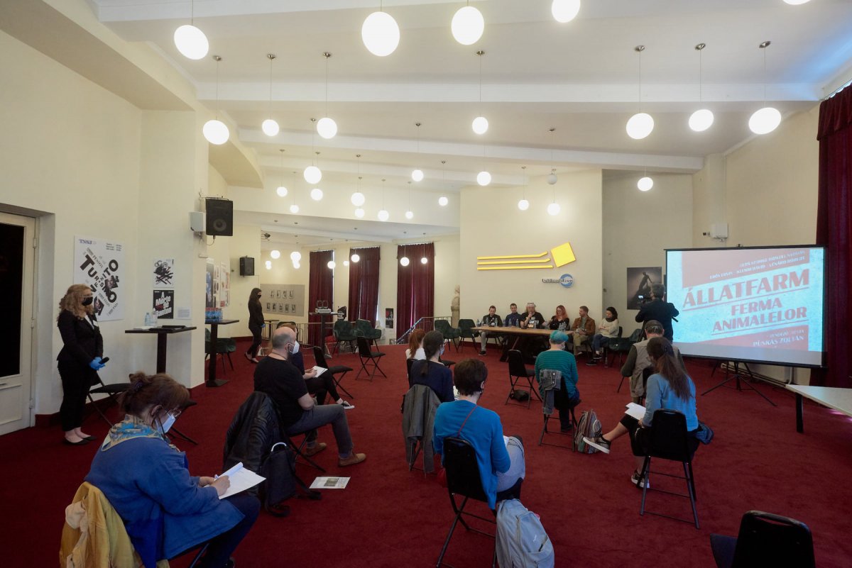Az Állatfarmot ismertető sajtótájékoztató •  Fotó: Biró István
