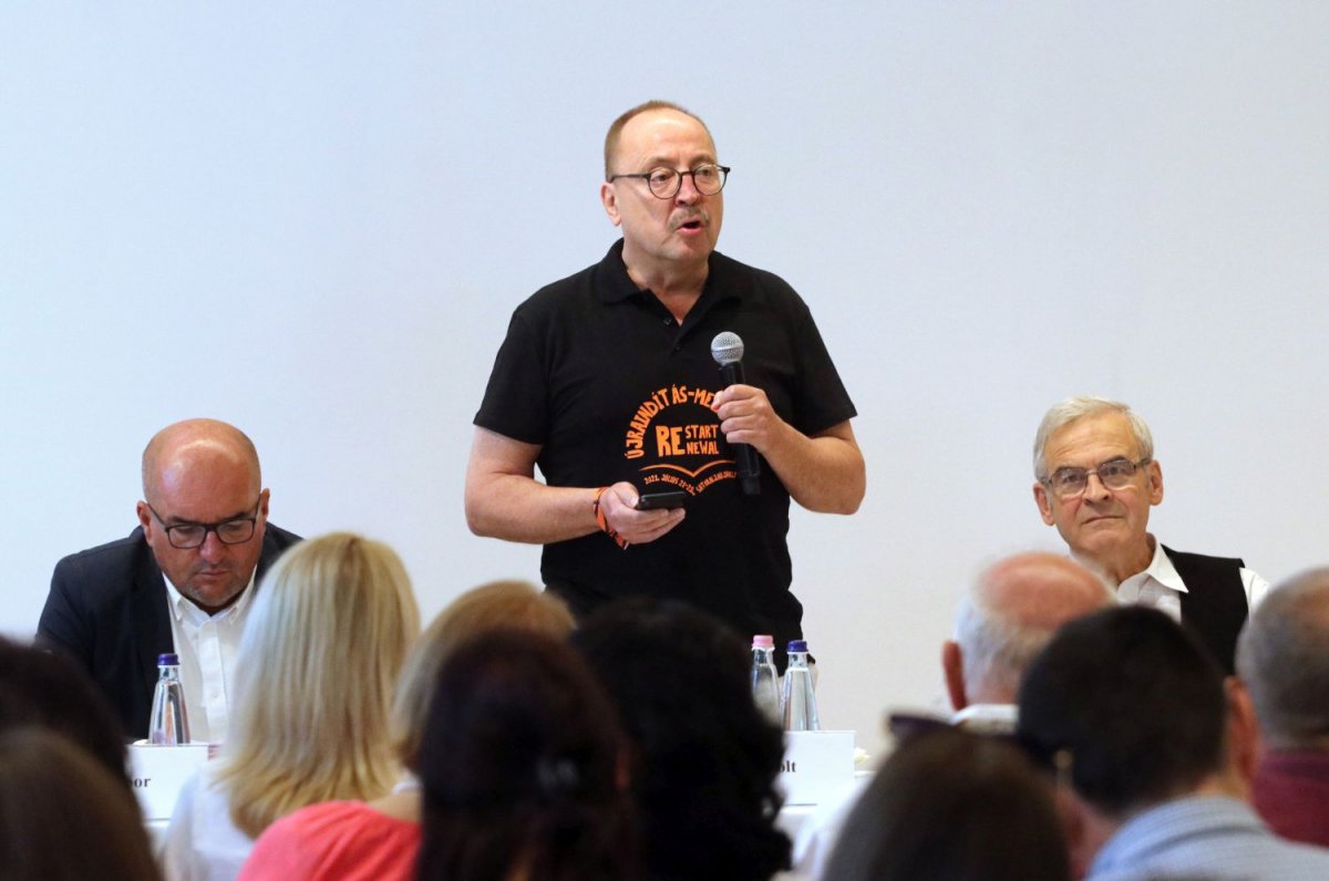 Németh Zsolt elmondta, a magyarok nem ellenfelei Európának és az Európai Uniónak &bullet;  Fotó: MTI/Vajda János