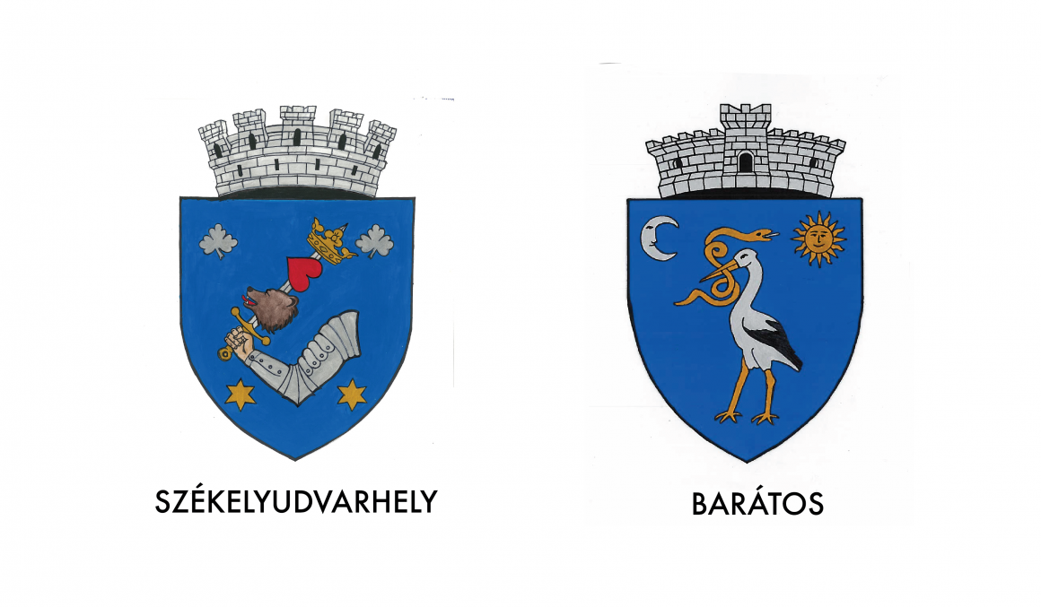 Székelyudvarhely és Barátos címerei •  Fotó: RMDSZ.ro