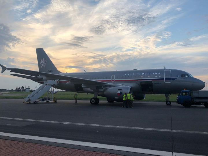 A cseh evakuációs különrepülőgép •  Fotó: Facebook/Ministerstvo obrany České republiky