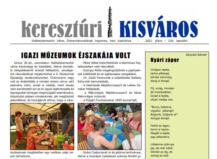 •  Fotó: www.keresztur.ro - képernyőmentés
