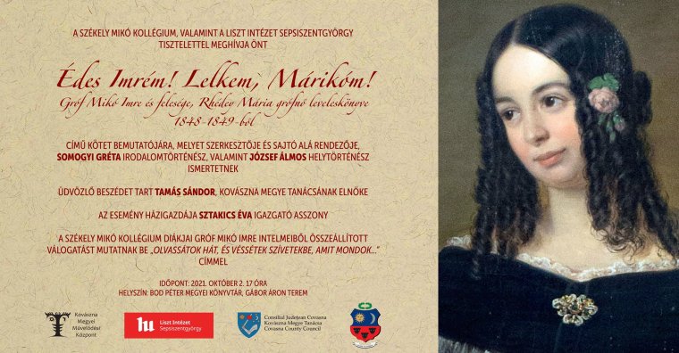Édes Imrém! Lelkem, Márikóm! – a házastársak meghitt kapcsolatára világít rá Gróf Mikó Imre és felesége leveleskönyve