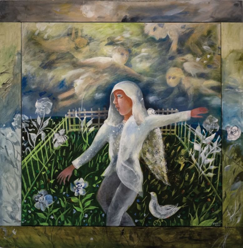 Az angyal kertje (2019, akril, vászon) 