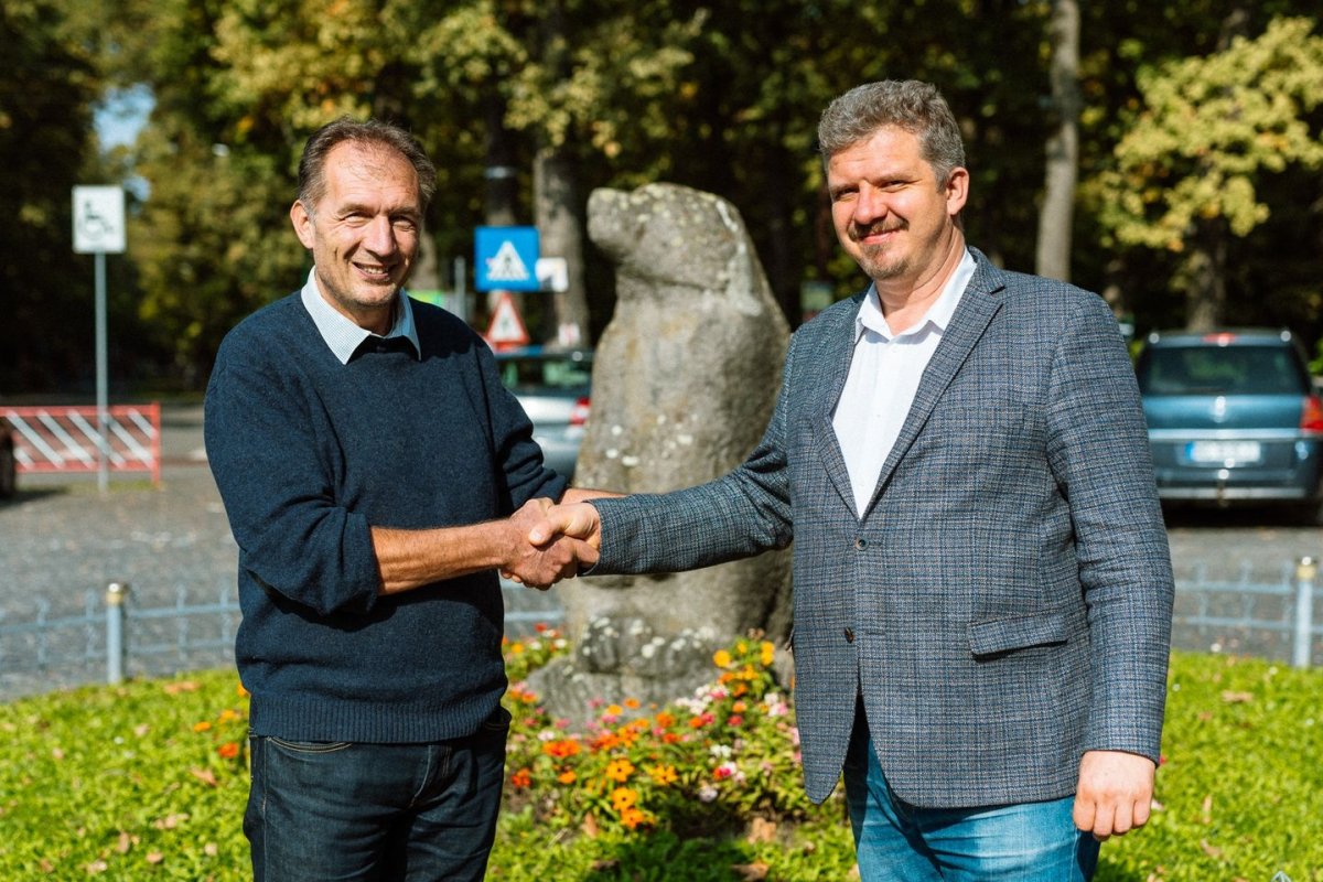 Szánthó János és Soós Zoltán polgármester •  Fotó: Soós Zoltán / Facebook