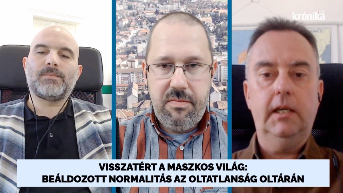Rostás Szabolcs, Rédai Attila és Pataky István a Krónika Live műsorában •  Fotó: Krónika Live