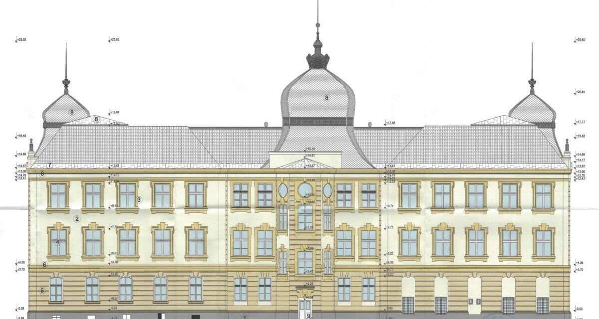 A felújított épület látványterve •  Fotó: Bihar Megyei Tanács