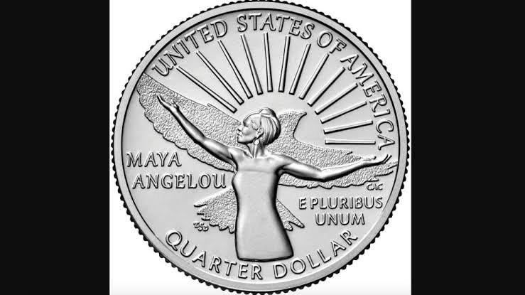 Maya Angelou költő, író, aktivista az első színes bőrű nő, aki az amerikai negyeddollárosra került
