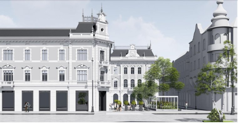 Elrajtoltak a Rimanóczy Szállóként újranyíló nagyváradi műemlék felújítási munkálatai