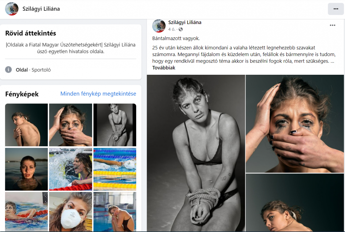 A sportoló Facebook-posztja •  Fotó: Szilágyi Liliána/Facebook