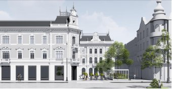 Elrajtoltak a Rimanóczy Szállóként újranyíló nagyváradi műemlék felújítási munkálatai