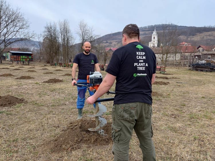 Jövőültetés. Székely Endre ötletgazda (szemben) reméli, hogy a gyerekek is „erős gyökereket” eresztenek itthon •  Fotó: Székely Endre