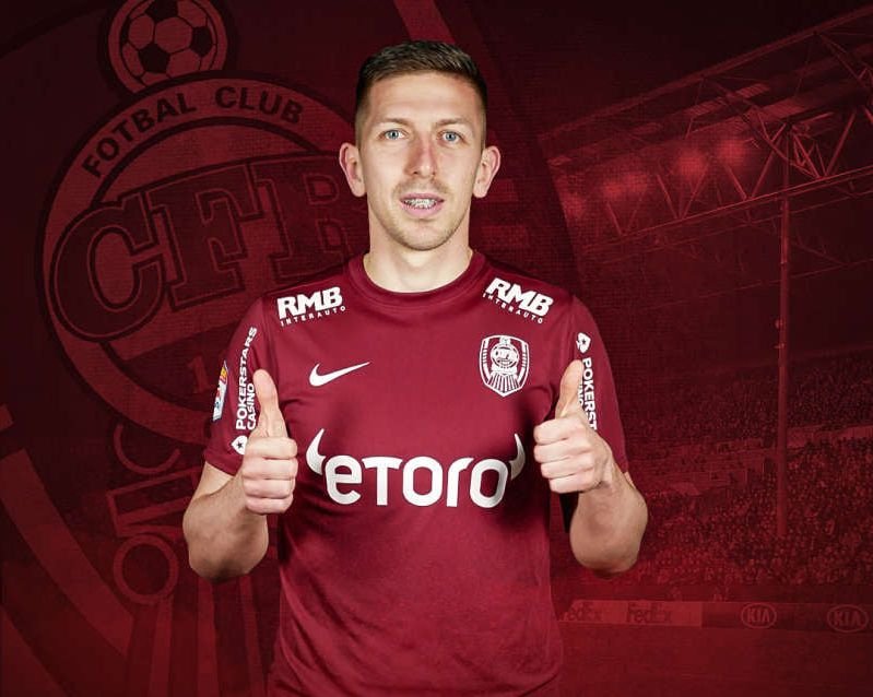 Lovro Cvek, a vasutasok legújabb szerzeménye •  Fotó: Facebook/Fotbal Club CFR 1907 CLUJ-NAPOCA