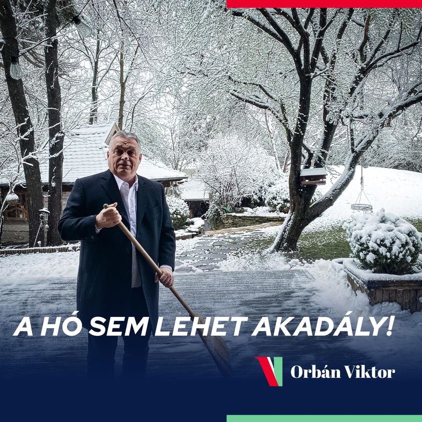 „Söpörjük le őket!” Orbán Viktor vasárnap reggeli Facebook-bejegyzésének illusztrációja •  Fotó: Facebook/Orbán Viktor