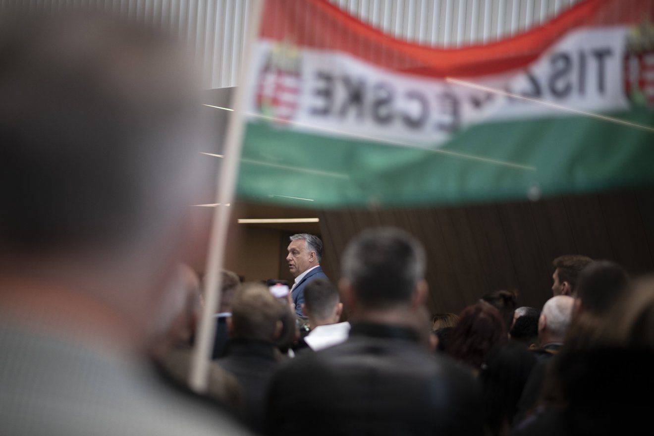 Orbán Viktor miniszterelnök szerint az orosz-ukrán háború nem a magyarok háborúja •  Fotó: MTI/Miniszterelnöki Sajtóiroda/Benko Vivien Cher