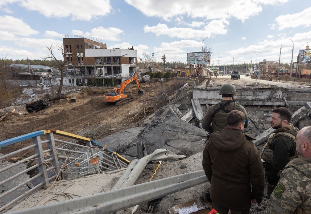 Az ukrán elnök szerint senki nem tudja, hány emberéletet követelt eddig a háború • Fotó: Ukrán elnöki hivatal