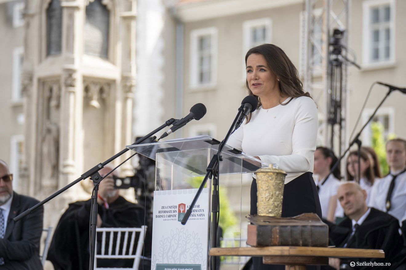 Novák Katalin elmondta, a bethleni politika a szó nemes értelmében: a közjó, a magyar jó szolgálata •  Fotó: Haáz Vince