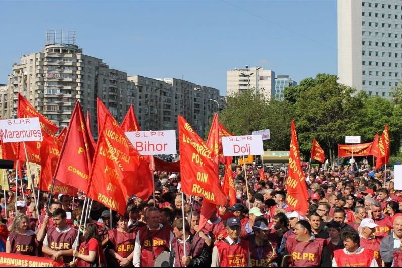 Tavaly is szerveztek tiltakozó megmozdulást a Román Posta alkalmazottai •  Fotó: Fspc.ro