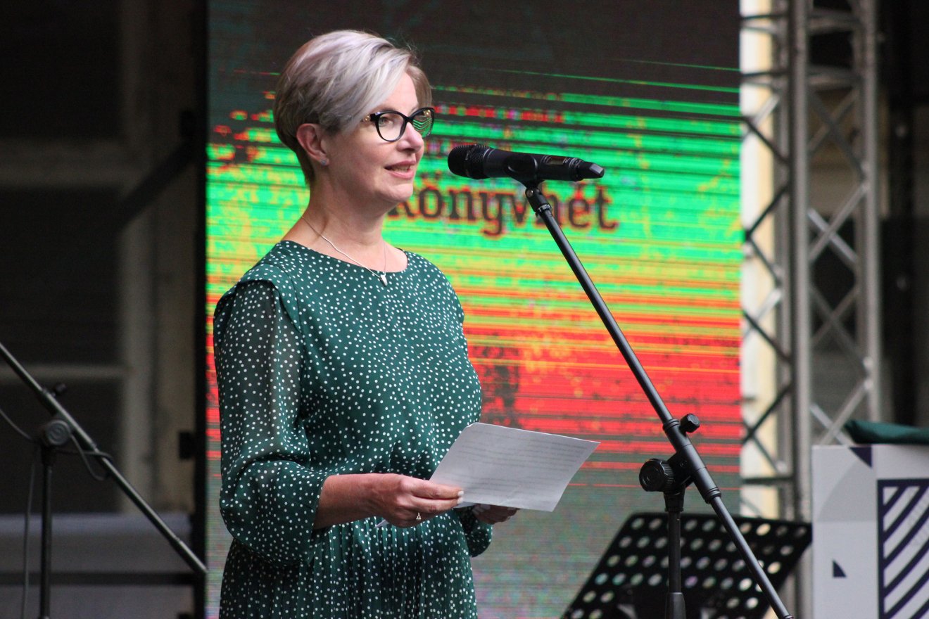 Hegedüs Csilla a kultúrát eleven, élő szövetként határozta meg •  Fotó: Jakab Mónika