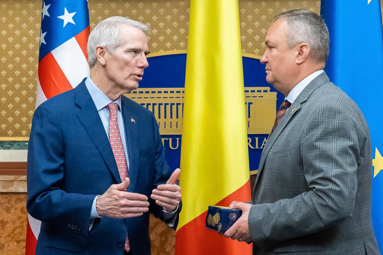 Robert Portman amerikai szenátor és Nicolae Ciucă •  Fotó: Gov.ro