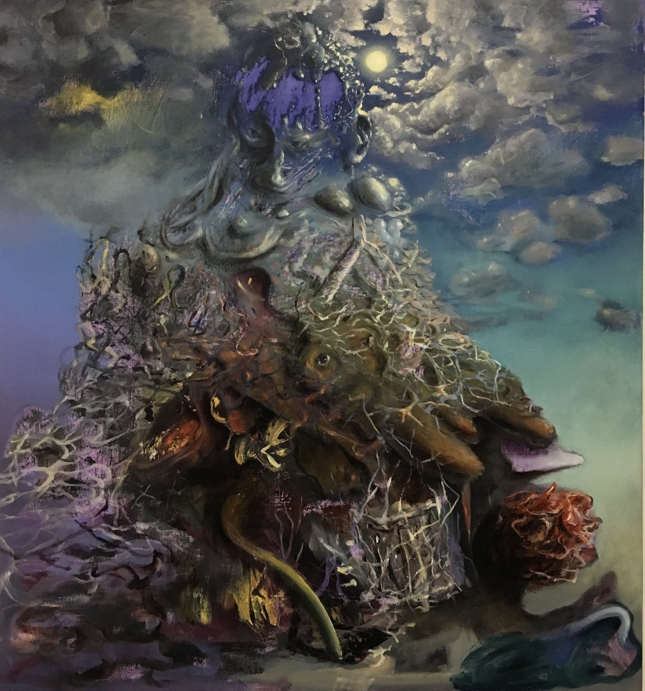 Under the Moon, 100 x 95 cm, olaj, vászon, 2018 