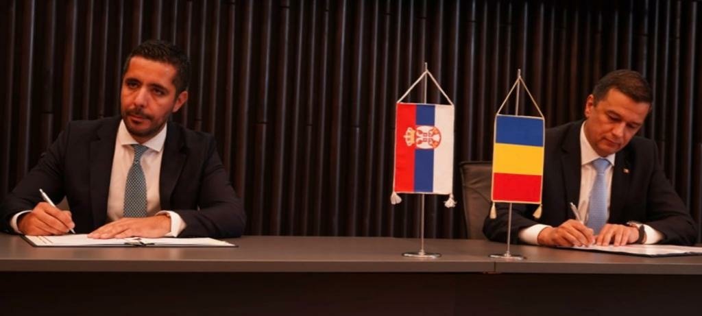 Tomislav Momirovic szerb építésügyi és infrastrukturális miniszter és Sorin Grindeanu román szállításügyi tárcavezető •  Fotó: Facebook/ Sorin Grindeanu