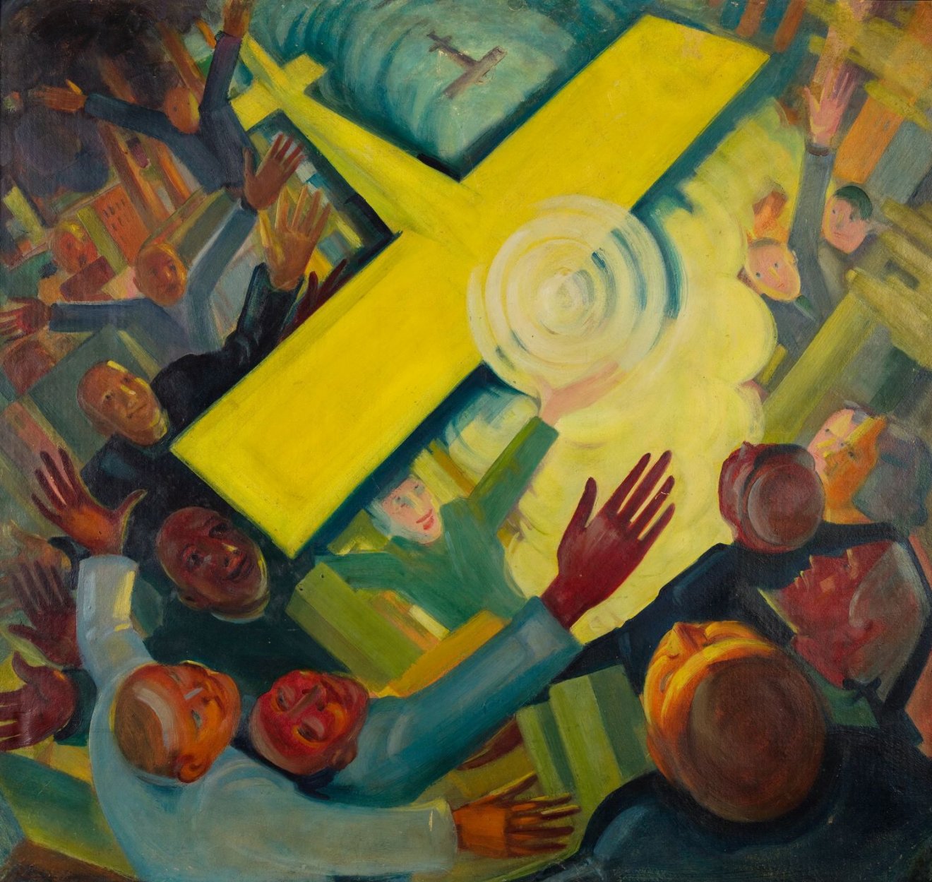Ruzicskay György: Repülés (1930-as évek; olaj, karton; Kovács Ádám gyűjteménye) 