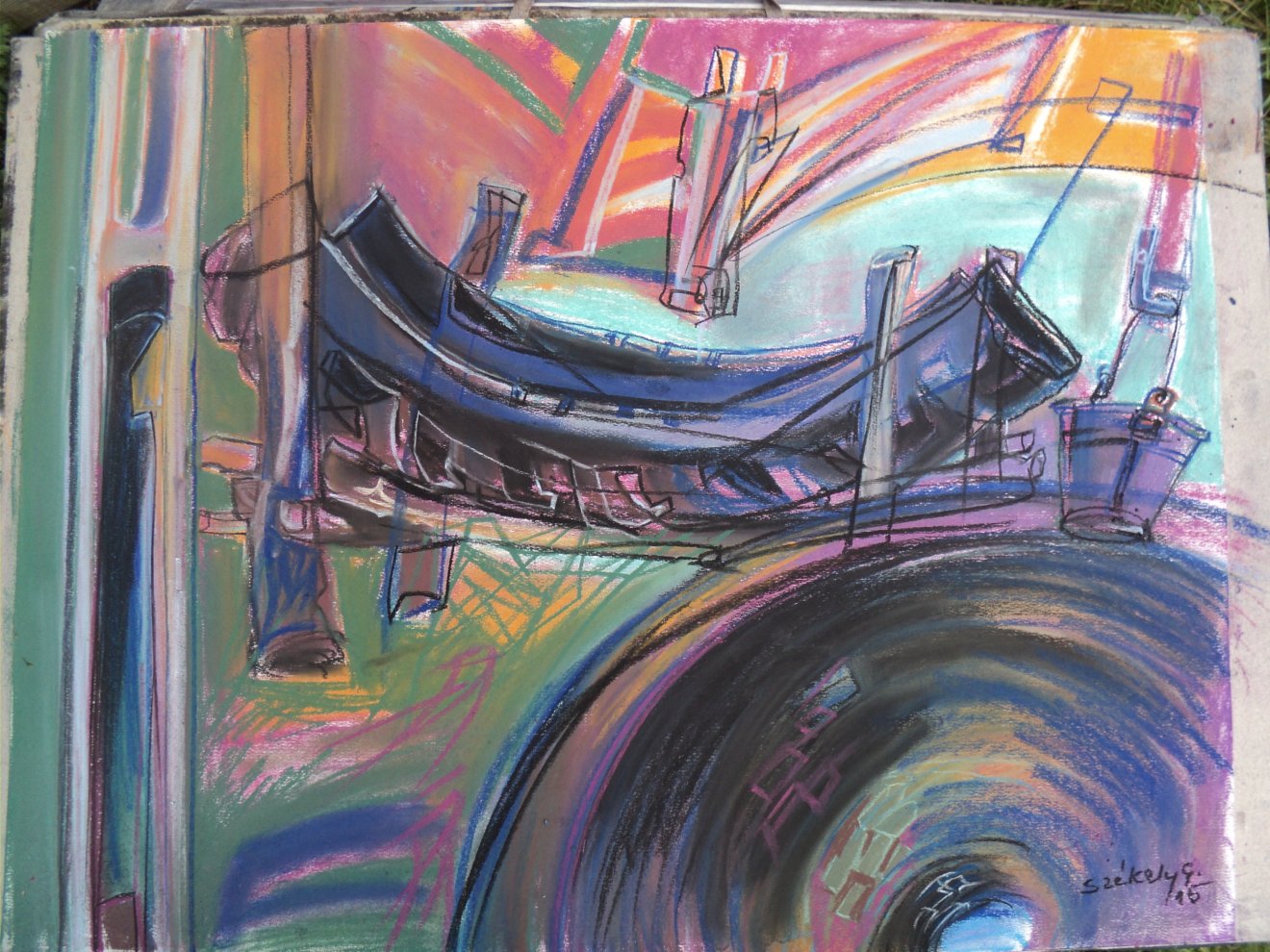 Kút (50 x 70cm, pasztell, 2015) 