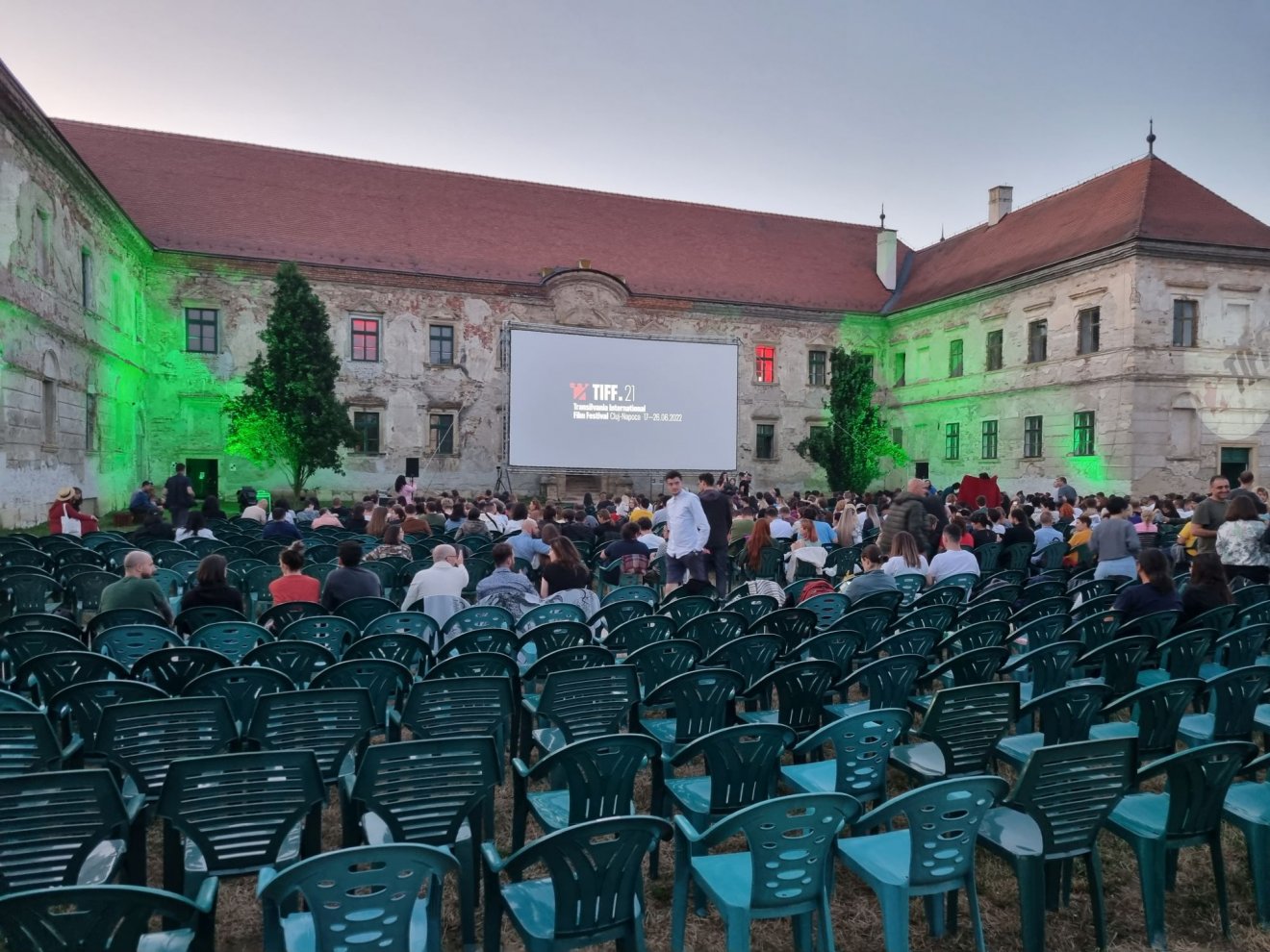 A Transilvania Nemzetközi Filmfesztivál (TIFF) ideje alatt a Bánffy-kastély udvarán is vetítenek •  Fotó: Páva Adorján