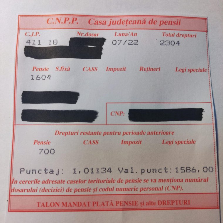 Már nyomtatják a 700 lejes segélyt tartalmazó nyugdíjszelvényeket, hamarosan érkezik a pénz is