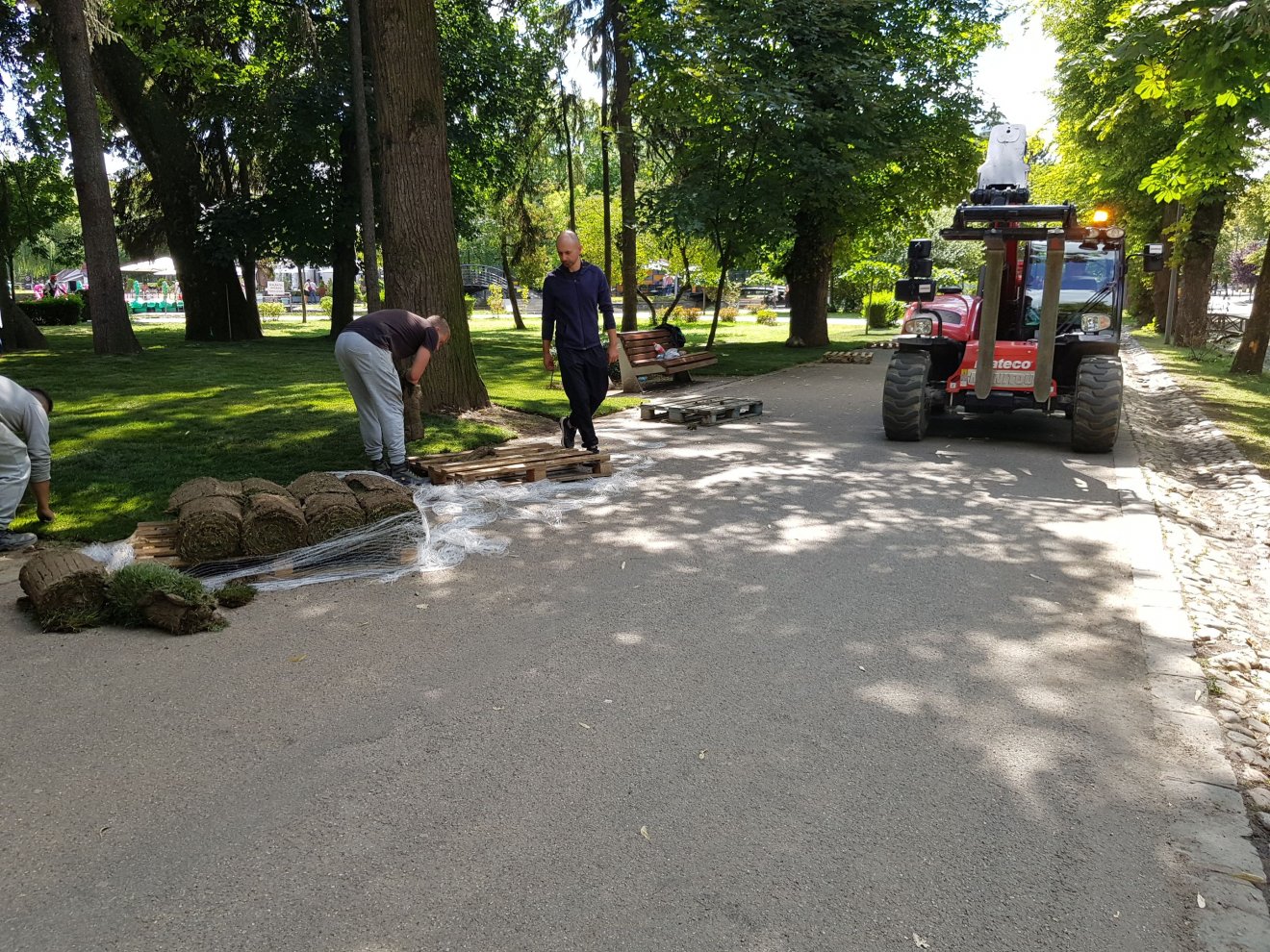 A szervezők szerint 700 ezer lejt költenek a központi park helyreállítására •  Fotó: Rostás Szabolcs
