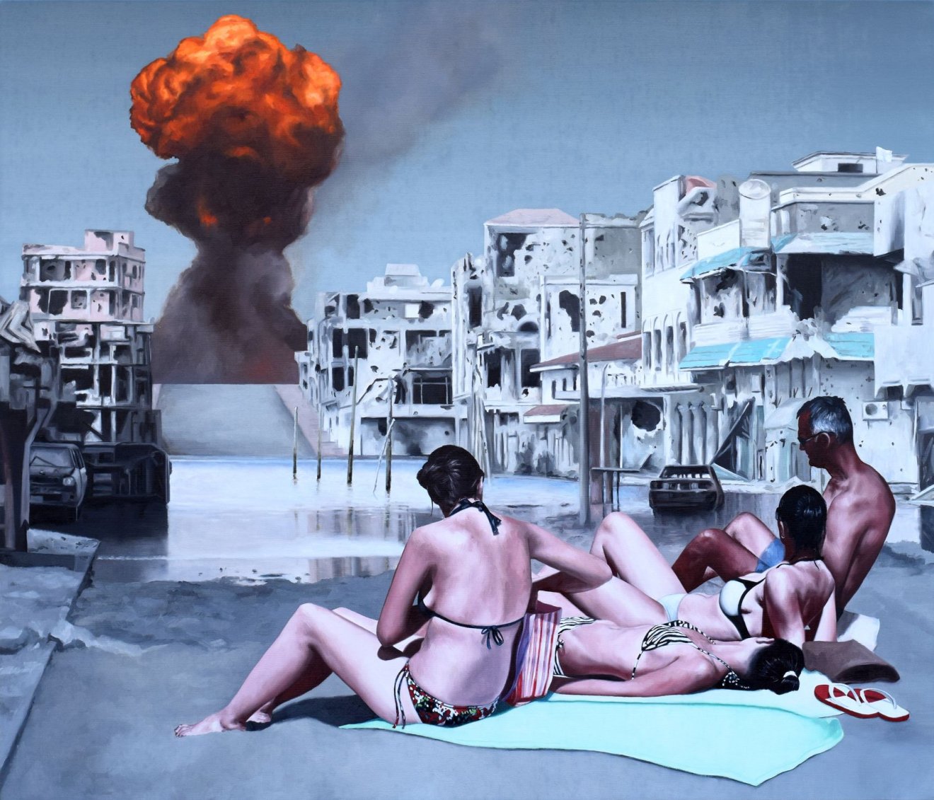 Négy elem (Tűz), 2018, olaj, vászon, 120x140 cm 