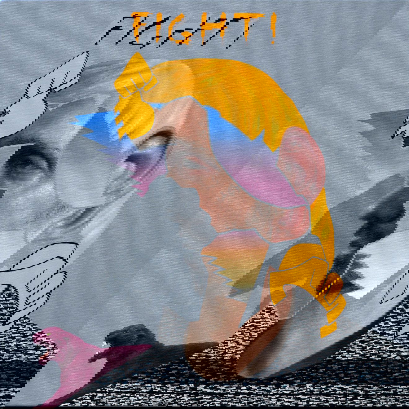 Xeniál I., 2020, olaj, vászon, 50x50 cm 