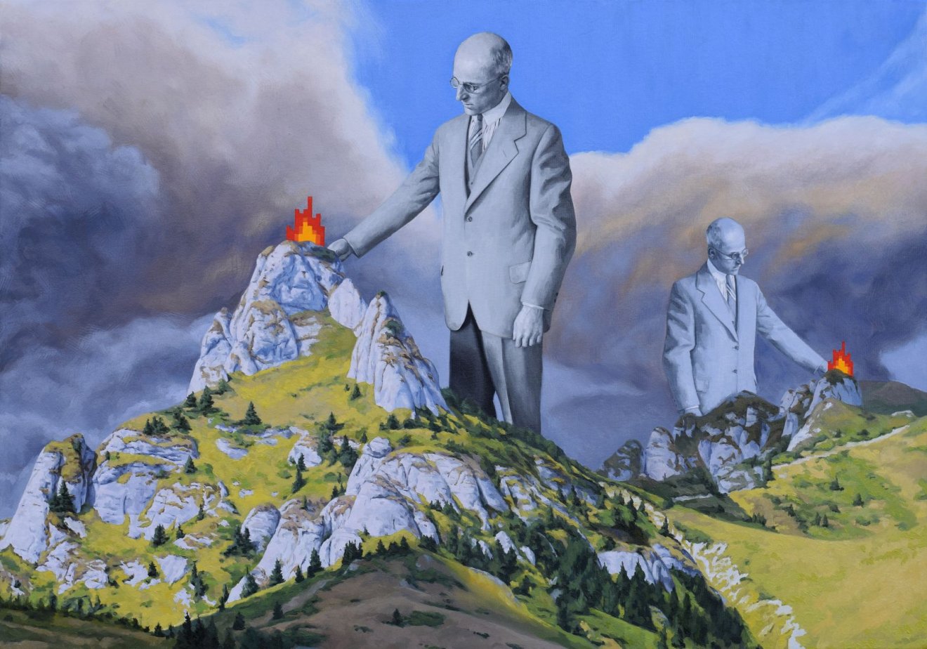 Prométheusz, 2021, olaj, vászon, 70x100 cm 
