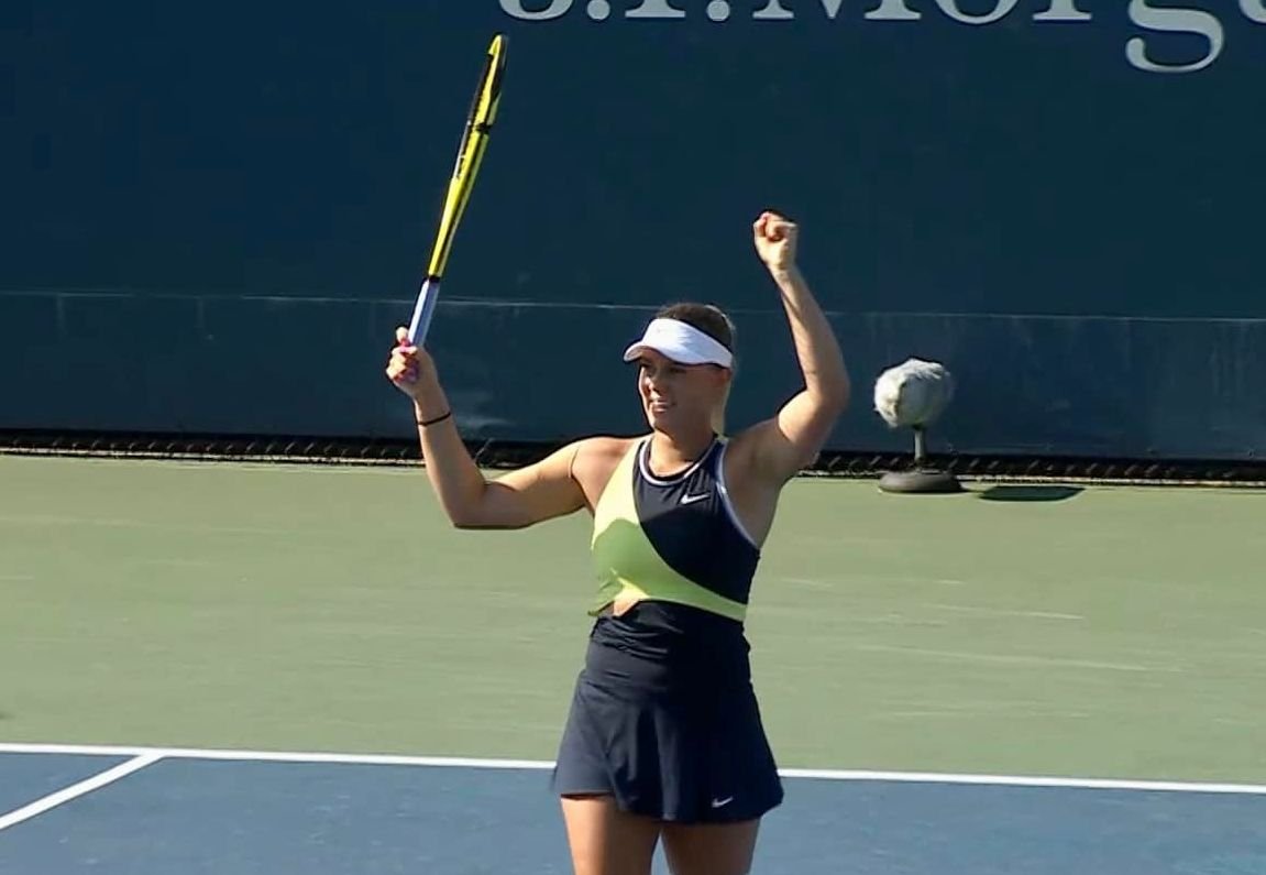 Gálfi Dalma a US Openen •  Fotó: Képernyőmentés