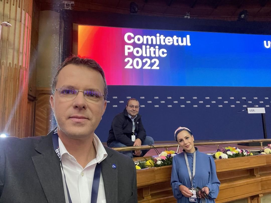 Ionuţ Moşteanu USR-alelnök •  Fotó: Facebook/Ionuț Moșteanu
