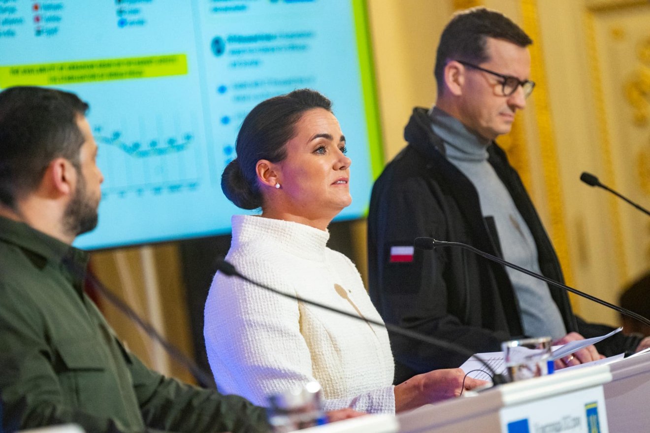 Zelenszkij, Novák Katalin és Mateusz Morawieczki lengyel miniszterelnök •  Fotó: Novák Katalin/Facebook