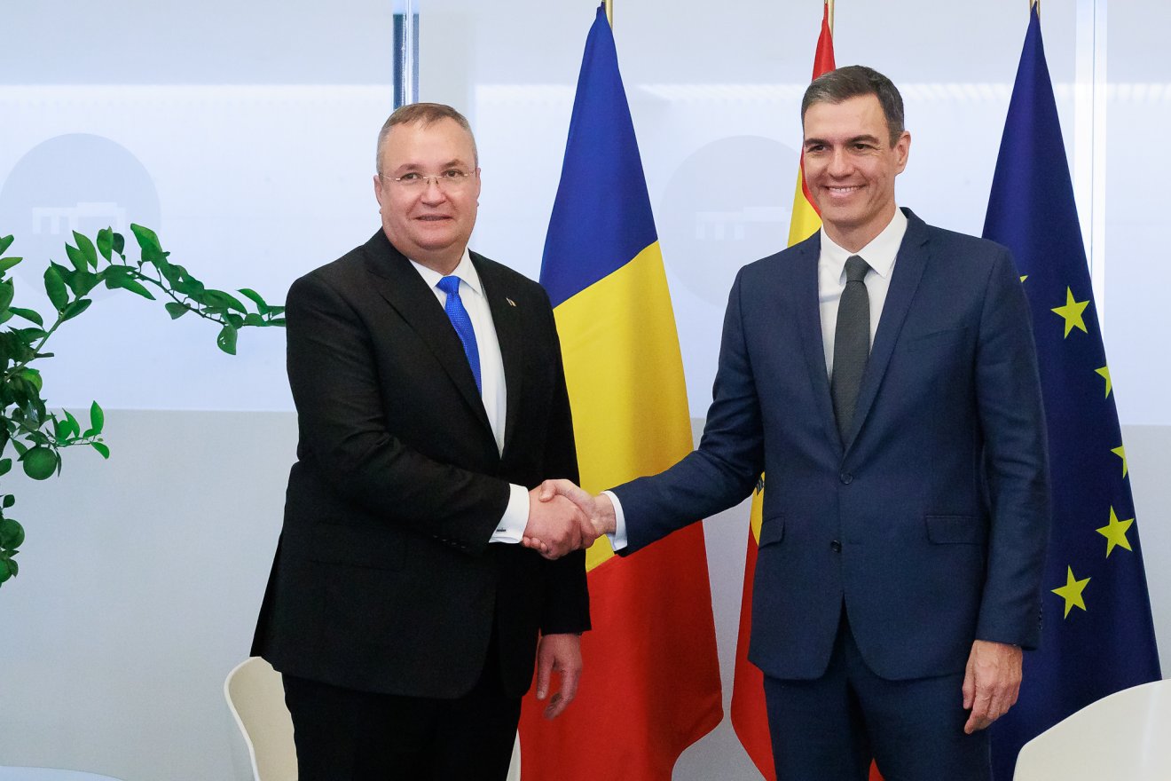 Nicolae Ciucă román és Pedro Sanchez spanyol miniszterelnök •  Fotó: gov.ro